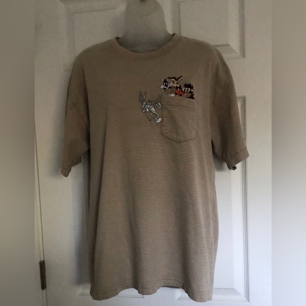 Warner Bros Looney Tunes Bugs Bunny T-Shirt  Embroidery VTG 2000, Size L
